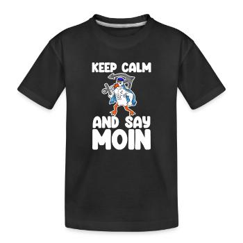 Mer du Nord Lune Bas allemand - T-shirt bio Premium Enfant - noir - Devant