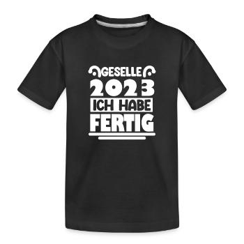 Geselle 2023 Gesellenprüfung - Kinder Premium Bio T-Shirt - Schwarz - Vorne