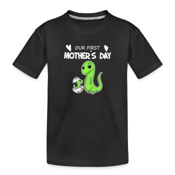 Muttertag - erster Muttertag Geschenk - Kinder Premium Bio T-Shirt - Schwarz - Vorne