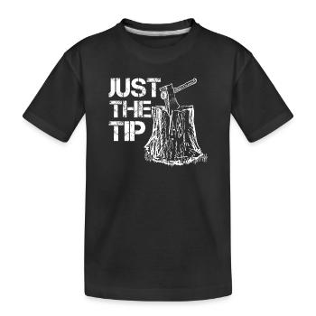 Ax Throwing Just The Tip Ax Whisperer Vintage - Kids' Premium Organic T-Shirt - black - Front