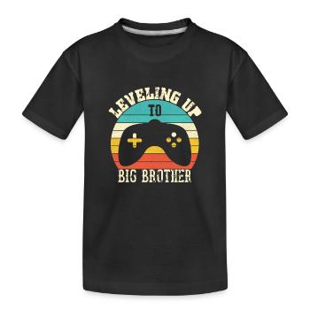 Steigen Sie auf Big Brother auf - Kinder Premium Bio T-Shirt - Schwarz - Vorne