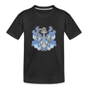 Anker - Kinder Premium Bio T-Shirt - Schwarz - Vorne