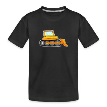 Pelle hydraulique de chantier Pilote de pelle - T-shirt bio Premium Enfant - noir - Devant