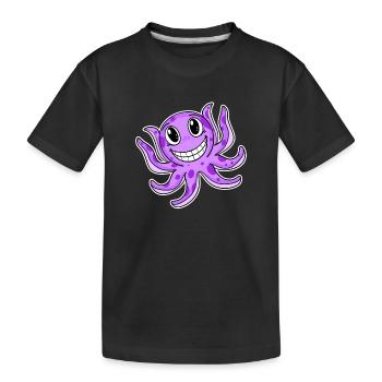 Calmar poulpe - T-shirt bio Premium Enfant - noir - Devant