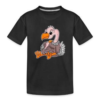 Famille des vautours - vautour avec bébé - T-shirt bio Premium Enfant - noir - Devant