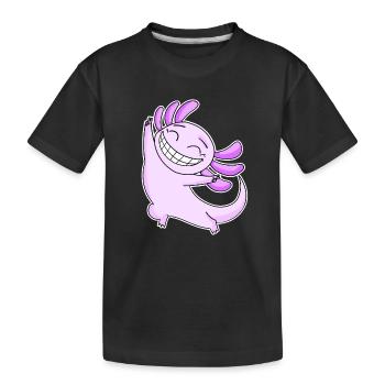 Joyeux Axolotl - T-shirt bio Premium Enfant - noir - Devant