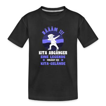 BÄM KITA LEGENDE Kita Abgänger 2024 - Kinder Premium Bio T-Shirt - Schwarz - Vorne