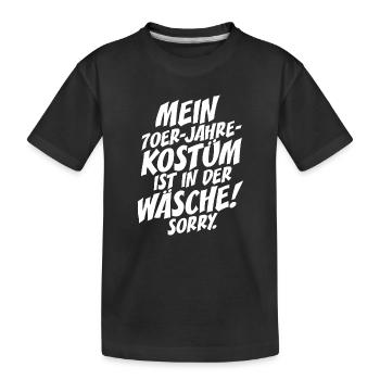 70er Jahre Kostüm Ist In Der Wäsche 70s Party 70er - Kinder Premium Bio T-Shirt - Schwarz - Vorne