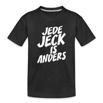 Kölsch Jede Jeck Is Anders Kölner Grundgesetz Köln - Kinder Premium Bio T-Shirt - Schwarz - Vorne