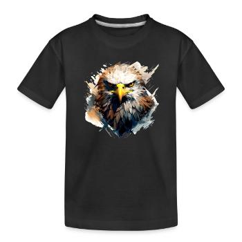 Aigle royal Fauconnier Chasseur Désert Aigle à queue blanche - T-shirt bio Premium Enfant - noir - Devant