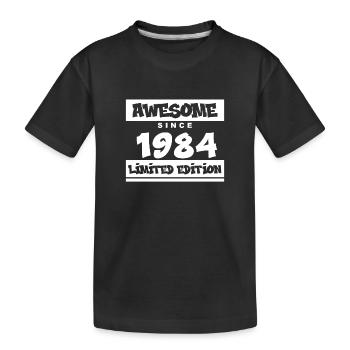 1984 - Jahrgang 1984 - Fantastisch seit 1984 - Kinder Premium Bio T-Shirt - Schwarz - Vorne