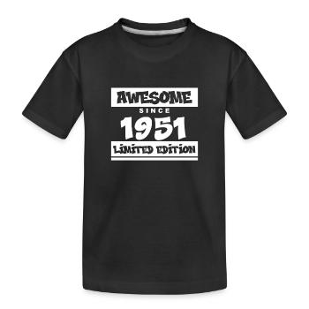 1951 - Jahrgang 1951 - Fantastisch seit 1951 - Kinder Premium Bio T-Shirt - Schwarz - Vorne