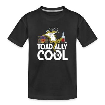 Toad ally cool - Kinder Premium Bio T-Shirt - Schwarz - Vorne