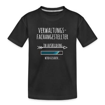 Verwaltungsfachangestellter Ausbildung Beruf - Kinder Premium Bio T-Shirt - Schwarz - Vorne
