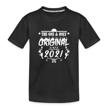 2021 - Baujahr 2021 - Jahrgang 2021 - Kinder Premium Bio T-Shirt - Schwarz - Vorne