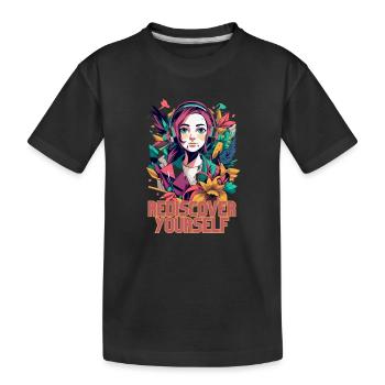 Rediscover Yourself- Trendy Aesthetic Graphic - Kinder Premium Bio T-Shirt - Schwarz - Vorne