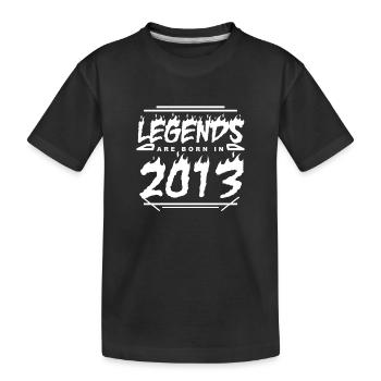 2013 - Jahrgang 2013 - Baujahr 2013 - Kinder Premium Bio T-Shirt - Schwarz - Vorne