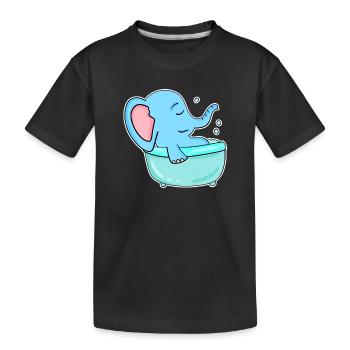 Baignoire Elephant - T-shirt bio Premium Enfant - noir - Devant