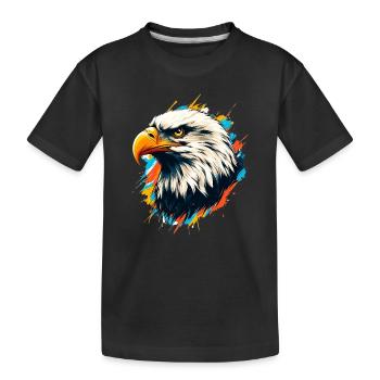 Pygargue à tête blanche - T-shirt bio Premium Enfant - noir - Devant