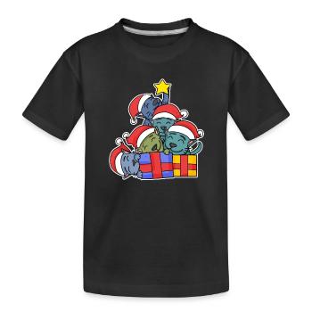 Arbre de Noël Arbre de Noël - T-shirt bio Premium Enfant - noir - Devant