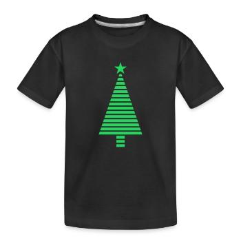 Frohe weihnachten Frohe weihnachten Frohe weihnach - Kinder Premium Bio T-Shirt - Schwarz - Vorne