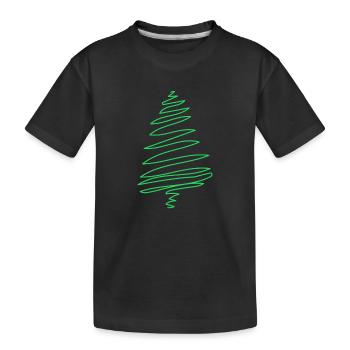 Frohe weihnachten Frohe weihnachten Frohe weihnach - Kinder Premium Bio T-Shirt - Schwarz - Vorne