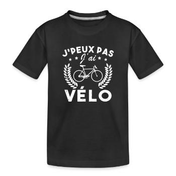 Ich kann kein Fahrrad haben - Kinder Premium Bio T-Shirt - Schwarz - Vorne