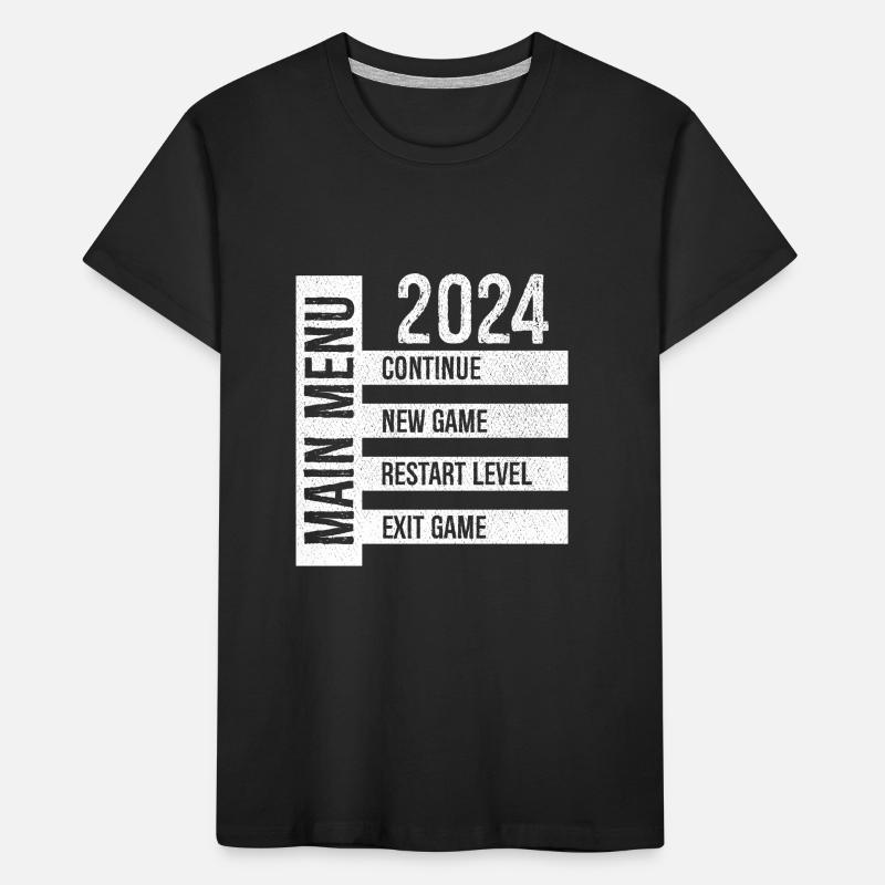 Main Menu Continue New Game Restart Level Exit Kids' Premium Organic T-Shirt