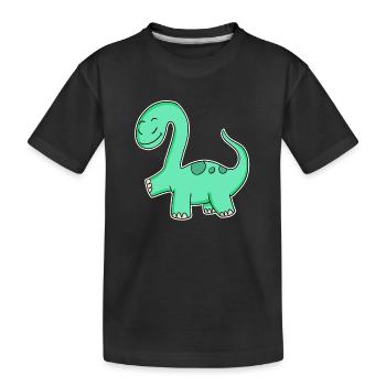 Dino - Kids' Premium Organic T-Shirt - black - Front