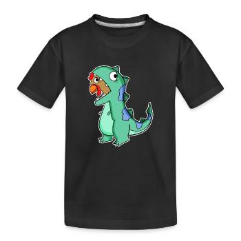 Déguisement de dinosaure poulet - T-shirt bio Premium Enfant - noir - Devant