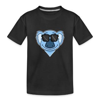 Koala mit Brille - Kinder Premium Bio T-Shirt - Schwarz - Vorne