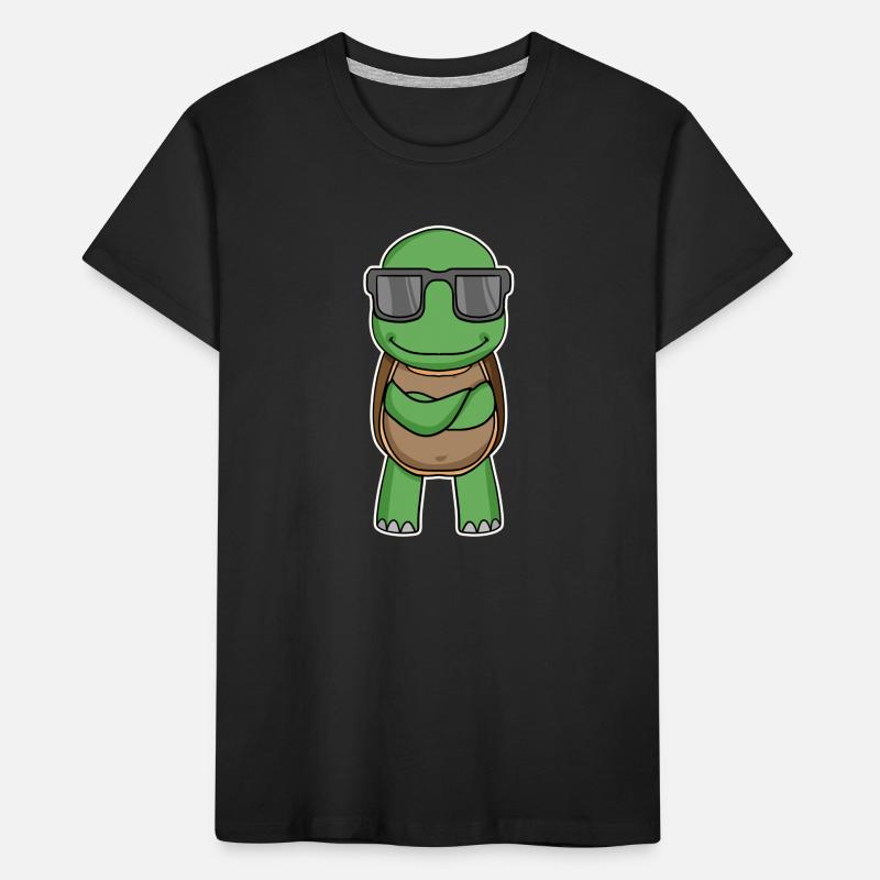 Turtle with glasses Kids' Premium Organic T-Shirt
