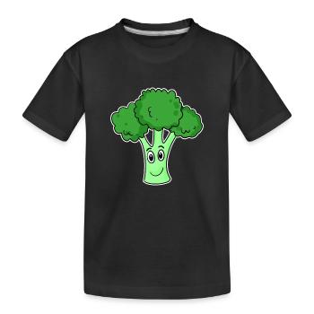Broccoli Vegetables - Kids' Premium Organic T-Shirt - black - Front