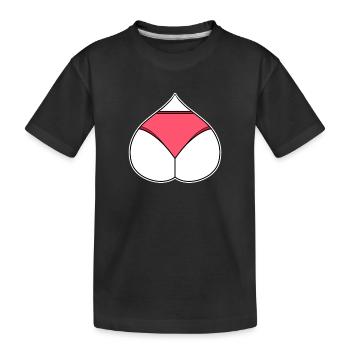 Arsch Herz Liebe - Kinder Premium Bio T-Shirt - Schwarz - Vorne
