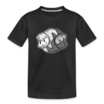 Yin Yang Alpaca - Kids' Premium Organic T-Shirt - black - Front