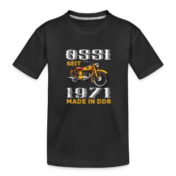 DDR Ossi Ostdeutschland 1971 Geburtstag Spruch - Kinder Premium Bio T-Shirt - Schwarz - Vorne