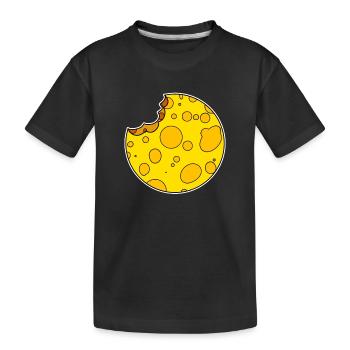 Kreis Käse rund - Kinder Premium Bio T-Shirt - Schwarz - Vorne