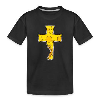 Croix Symbole Christianisme Jésus Église Religion - T-shirt bio Premium Enfant - noir - Devant