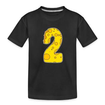 Zahl 2 - Zwei - Zweiter - Kinder Premium Bio T-Shirt - Schwarz - Vorne