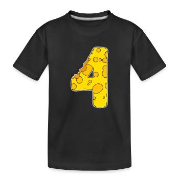 Numéros 4 - Quatre - Quatrième - T-shirt bio Premium Enfant - noir - Devant