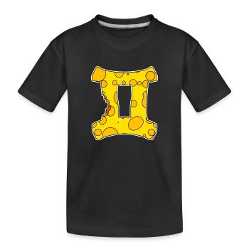 Sternzeichen Zwillinge Symbol - Kinder Premium Bio T-Shirt - Schwarz - Vorne