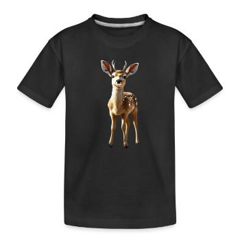 Chevreuil fauve Costume Chevreuil Cerf mignon Cerf faon - T-shirt bio Premium Enfant - noir - Devant