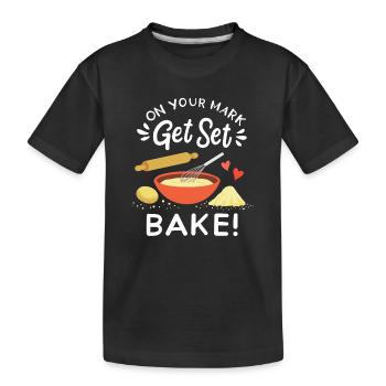 Backen Bäcker Hobbybäcker - Kinder Premium Bio T-Shirt - Schwarz - Vorne