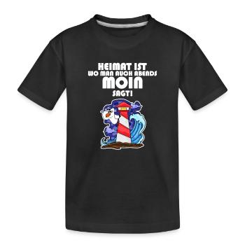 Nordsee Spruch - Kinder Premium Bio T-Shirt - Schwarz - Vorne