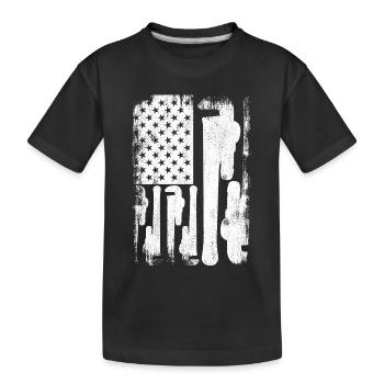 Patriotischer US Klempner - Kinder Premium Bio T-Shirt - Schwarz - Vorne