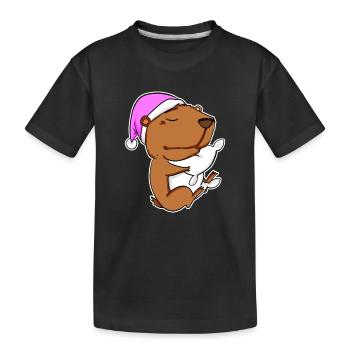 Capybara Capybara Oreiller Fatigué Relax - T-shirt bio Premium Enfant - noir - Devant
