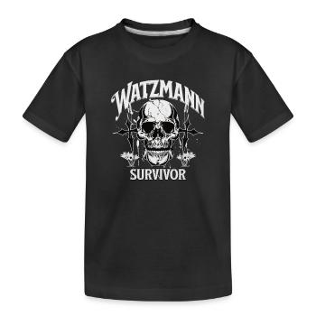 Watzmann - Survivor - Kinder Premium Bio T-Shirt - Schwarz - Vorne