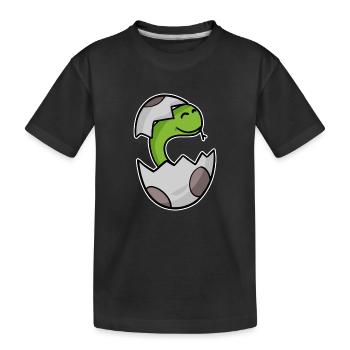 Baby Schlange Kleinkind Motiv - Kinder Premium Bio T-Shirt - Schwarz - Vorne