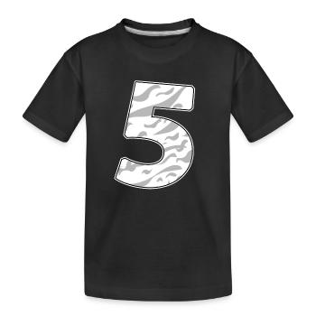 5 - Kinder Premium Bio T-Shirt - Schwarz - Vorne