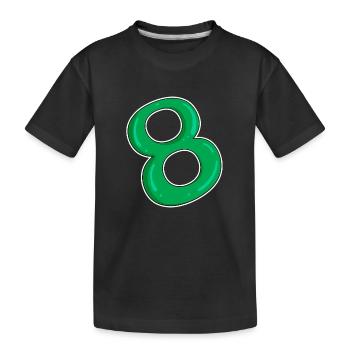Huit - 8 - Vert - T-shirt bio Premium Enfant - noir - Devant